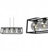 Lampa wisząca ze szklanymi kloszami - HAGA CAGE 2370/4/G LIGHT HOME