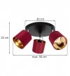 Plafon nowoczesny - GAMA 2125/3OP/K LIGHT HOME