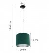 Lampa wisząca z abażurami - MEDIOLAN 2360/1/20/C LIGHT HOME