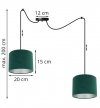 Lampa abażur materiałowa - SPIDER MEDIOLAN 2360/2/C LIGHT HOME