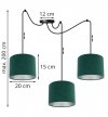Lampa abażur materiałowa - SPIDER MEDIOLAN 2360/3/C LIGHT HOME