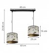 Lampa wisząca z abażurami - WERONA 2405/20/2L LIGHT HOME