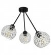 Lampa sufitowa Crystal, trzy klosze, metal, srebrna, nowoczesna LIGHT HOME