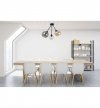 Lampa sufitowa TRIO HAGA, trzy klosze, metalowa konstrukcja, szkło, żyrandol LIGHT HOME