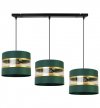 Lampa wisząca Elegance Gold, metalowa konstrukcja, trzy klosze, regulacja wysokości. abażury LIGHT HOME