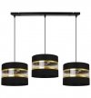 Lampa wisząca Elegance Gold, metalowa konstrukcja, trzy klosze, regulacja wysokości. abażury LIGHT HOME