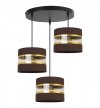 Lampa wisząca Elegance Gold, metal, 3 abażury, regulacja wysokości, podsufitka LIGHT HOME