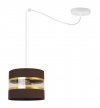 Lampa wisząca Elegance Gold, abażur, metal, regulacja wysokości, pająk LIGHT HOME