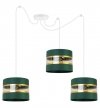 Lampa wisząca Elegance Gold, regulowana wysokość, 3 abażury, pająk LIGHT HOME