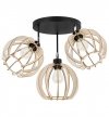 Lampa sufitowa, TIMBER, drewno, czarna, regulowana, trzy źródła światła, E27 LIGHT HOME