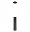 Lampa wisząca zwis na okrągłej podsufitce 8 cm, wąski podłużny klosz metalowy tuba 6 cm, GU10 LIGHT HOME
