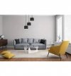 Lampa wisząca z okrągłą podsufitką, 3 czarne, metalowe klosze 12 cm ze srebrnym wykończeniem, E27 LIGHT HOME