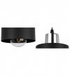 Lampa wisząca z okrągłą podsufitką, 3 czarne, metalowe klosze 12 cm ze srebrnym wykończeniem, E27 LIGHT HOME