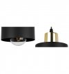 Lampa wisząca typu pająk, 4 metalowe, czarne klosze 12 cm ze złotym wykończeniem, E27 LIGHT HOME