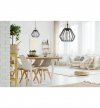 Lampa wisząca zwis, druciany czarny klosz metalowy 18 cm ze złotym wykończeniem, podsufitka 8 cm, E27 LIGHT HOME