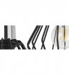 Lampa wisząca typu pająk, druciany czarny klosz 18 cm, srebrne, chromowane wykończenie, E27 LIGHT HOME