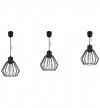 Lampa wisząca zwis, druciany czarny klosz metalowy 18 cm z czarnym wykończeniem, podsufitka 6 cm, E27 LIGHT HOME
