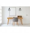 Lampa wisząca zwis, druciany czarny klosz metalowy 18 cm z czarnym wykończeniem, podsufitka 6 cm, E27 LIGHT HOME