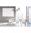 Wisząca lampa regulowana, NUVOLA, 4 źródła światła E27, czarna, na listwie LIGHT HOME