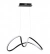 Designerska wisząca lampa led, czarna, TESORO, zintegrowana taśma led, regulacja LIGHT HOME