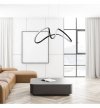 Designerska wisząca lampa led, czarna, TESORO, zintegrowana taśma led, regulacja LIGHT HOME