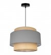 Stylowa, wisząca lampa BOHO, podwójny abażur, juta, regulacja wysokości, E27 LIGHT HOME