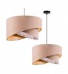 Lampa Wisząca Nowoczesna Żyrandol z Abażurem Beżowym MEDIOLAN E27 LIGHT HOME