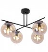 Lampa Sufitowa Żyrandol Czarny w Stylu Loft, Miodowe Klosze, E14 LIGHT HOME