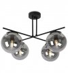 Lampa Sufitowa Żyrandol Czarny w Stylu Loft, Grafitowe Klosze, E14 LIGHT HOME