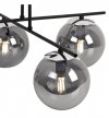 Lampa Sufitowa w Stylu Loft, Żyrandol Szklane Klosze Grafitowe, E14 LIGHT HOME