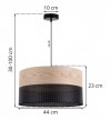 Lampa wisząca WOOD, minimalistyczny żyrandol z dodatkiem drewna