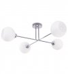 Lampa sufitowa ASTURIA, elegancki żyrandol chrom do kuchni, sypialni, jadalni, E27
