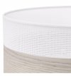 Lampa typu plafon WOOD, biało-beżowy okrągły żyrandol 50cm, elegancki, 3xE27