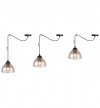 Lampa sufitowa VENICE, wisząca, czarny pająk, miodowy, szklany, do kuchni, salonu, łazienki