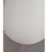OUTLET -10% Regulowana wisząca lampa sufitowa biała kula 15 cm czarna konstrukcja E27 czarna, okrągła podsufitka 8 cm