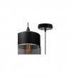 OUTLET -15% Nowoczesna Lampa Wisząca z Podłużnym Kloszem z Ciemnego Szkła