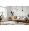 Lampa wisząca STELLA, sufitowa, czarny pająk ze złotym kloszem, loft, glamour, nad stół i wyspę, 3xE27