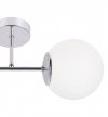 Lampa typu kinkiet SIENA, ścienna, sufitowa, konstrukcja chrom, biały klosz w kształcie kuli, styl loft, E14