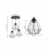 Lampa LOFT Industrialna - CORRAL 2025/3/OW