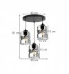 Lampa wisząca ze szklanymi kloszami - NIKI 2195/3/OW LIGHT HOME