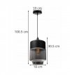 Lampa wisząca ze szklanymi kloszami - OSLO 2231/1 LIGHT HOME