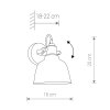 NOWODVORSKI 9154 AMALFI LAMPA KINKIET SREBRNY
