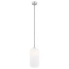 LAMPA WISZĄCA SZKLANA 14CM CZARNA CHROM Z BIAŁYM SZKLANYM KLOSZEM DO SALONU JADALNI KUCHNI NAD STÓŁ ARGON KALIMERA 4038