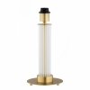 LAMPA STOŁOWA SZKLANA ZŁOTA LAMPKA NOCNA MOSIĄDZ SZCZOTKOWANY Z BEŻOWYM ABAŻUREM DO SALONU SYPIALNI NA KOMODĘ W STYLU GLAMOUR ARGON HAMPTON 8541