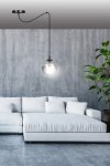 LAMPA WISZĄCA SPIDER PAJĄK KLOSZE SZKLANE KULE EMIBIG GIGI 1 BL GRAFIT