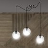 LAMPA WISZĄCA SPIDER PAJĄK KLOSZE SZKLANE KULE EMIBIG GIGI 3 BL TRANSPARENT