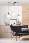 LAMPA WISZĄCA SPIDER PAJĄK KLOSZE SZKLANE KULE EMIBIG GIGI 3 BL TRANSPARENT