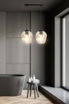 LAMPA WISZĄCA CZARNA NAD STÓŁ DO KUCHNI JADALNI SALONU EMIBIG ISTAR 2 BL MIODOWY