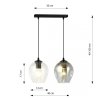 LAMPA WISZĄCA CZARNA NAD STÓŁ DO KUCHNI JADALNI SALONU EMIBIG ISTAR 2 BL MIX