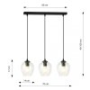 LAMPA WISZĄCA CZARNA NAD STÓŁ DO KUCHNI JADALNI SALONU EMIBIG ISTAR 3 BL TRANSPARENT